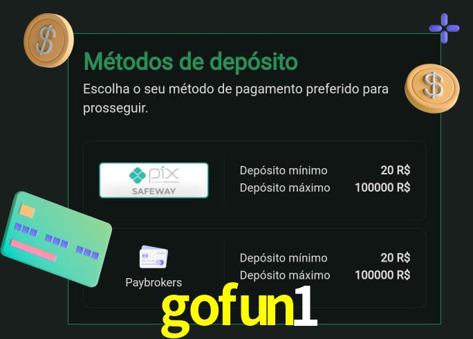 O cassino gofun1 oferece uma grande variedade de métodos de pagamento